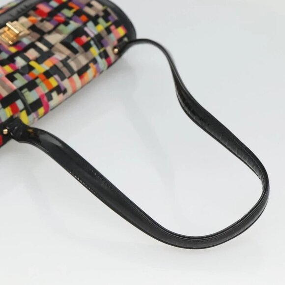 CHANEL Shoulder Bag Velor Gold Multicolor CC Auth 120922 - Picture 8 of 15